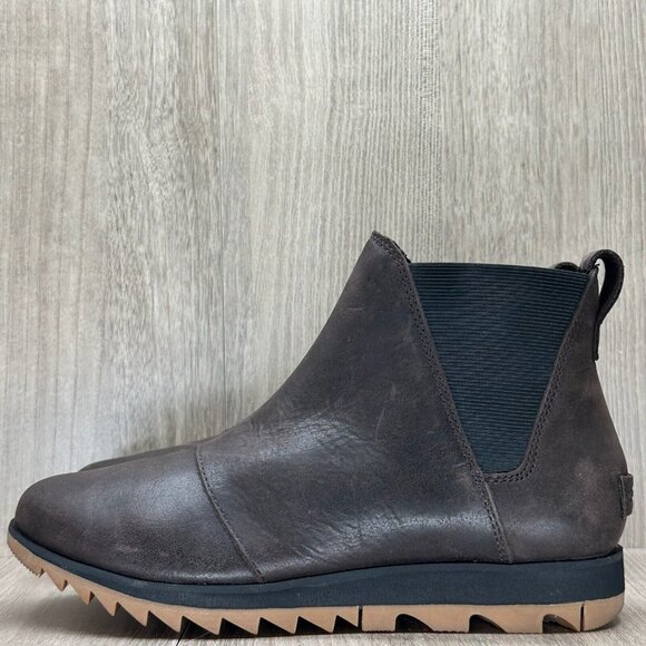 Sorel Boots Womens 7.5 Harlow Chelsea Ankle Waterproof Leather Brown NL3726-205 - Picture 3 of 12